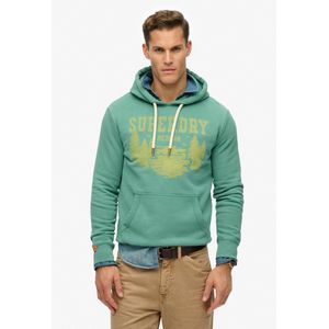 Superdry - Lo-fi Outdoor Mono Hoodie - Groen - 70% Katoen, 30% Gerecycled Polyester