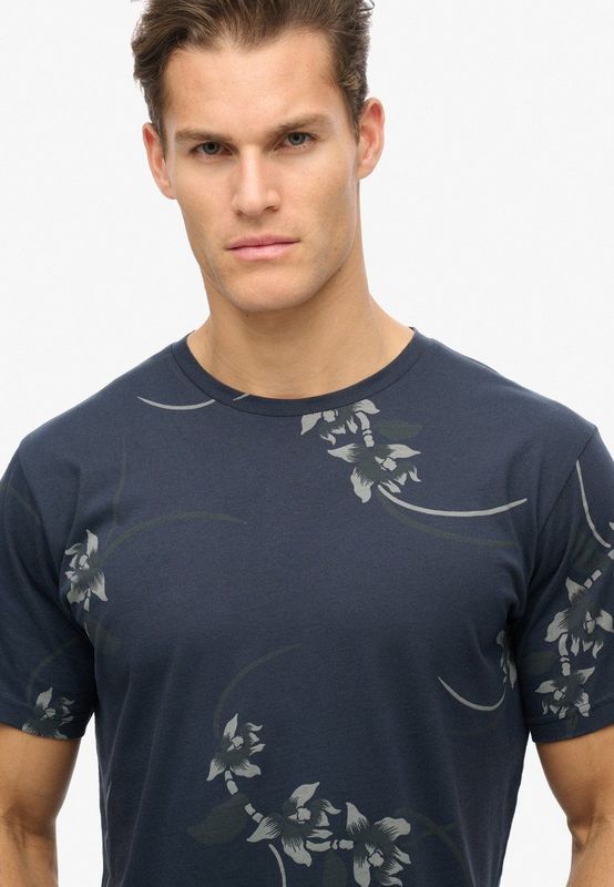 Superdry - Classic Ess Rlxd Printed T-shirt - Katoen - Met Korte Mouwen