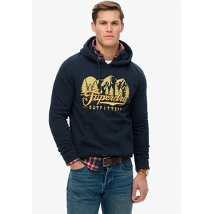 Superdry - Outfitters Hoodie - Heren - Grijs - Katoen