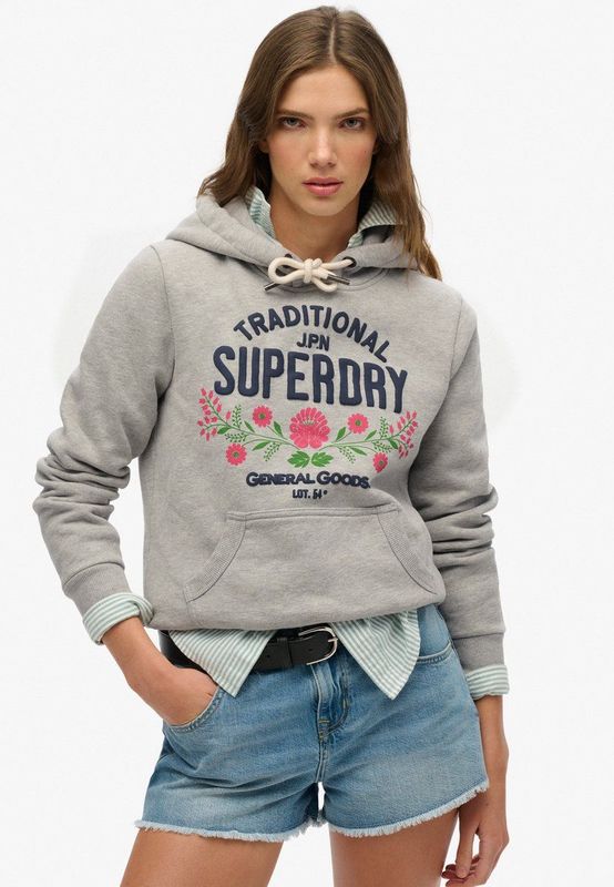 Superdry - Lot 54 - Hoodie - Grijs - Casual - Katoen