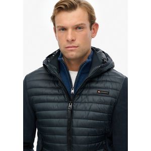 Superdry - Storm Hybrid - Gewatteerd Fleecejack - Heren - Met Capuchon