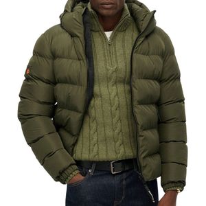 Superdry - Hooded Sports Puffer Jacket - Jack - Zwart - Waterafstotend