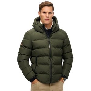 Superdry - Hooded Sports Puffer - Winterjas - Khaki