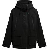 Superdry - Hooded Ultimate Embroidered Windbreaker - Jack - Zwart - 100% Gerecycled Polyester