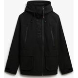 Superdry - Hooded Ultimate Embroidered Windbreaker - Jack - Zwart - 100% Gerecycled Polyester