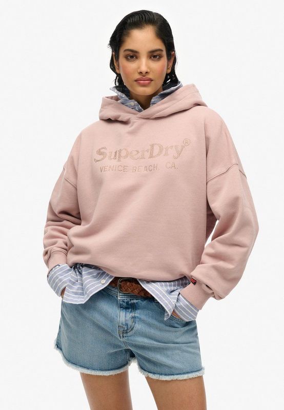 Venue - Metallic Hoodie - Zwart - Katoen