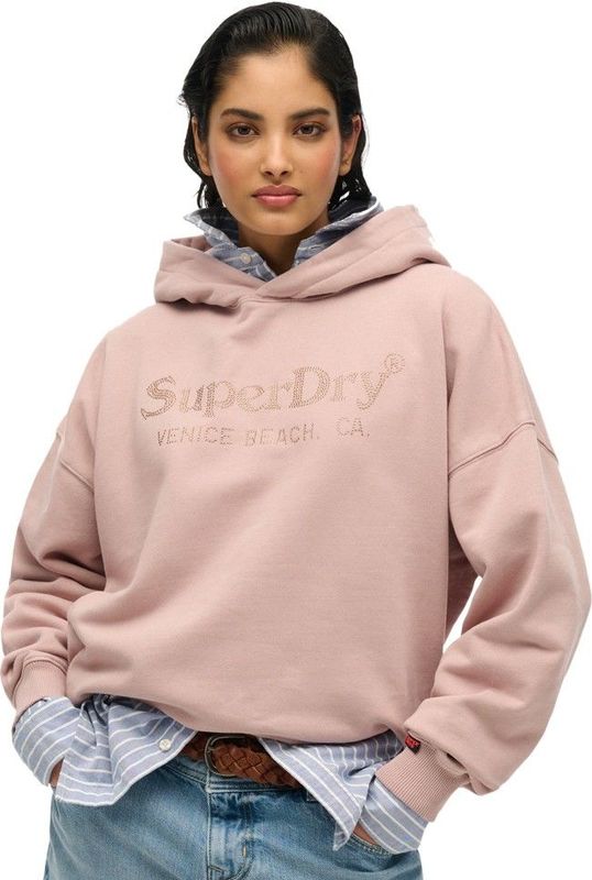 Venue - Metallic Hoodie - Zwart - Katoen