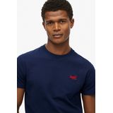 Superdry - Essentieel EMB - T-shirt - Marine - Korte Mouw