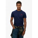 Superdry - Essentieel EMB - T-shirt - Marine - Korte Mouw