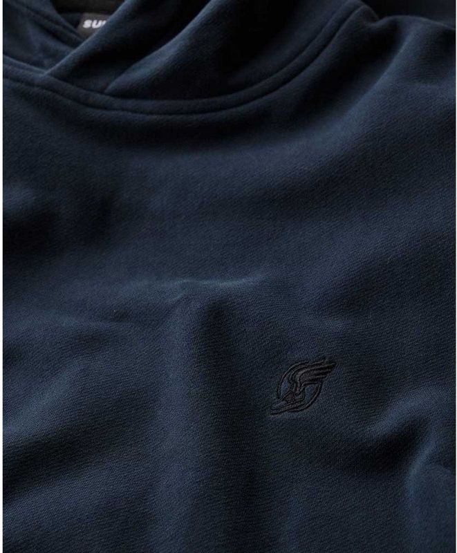 Superdry - Sweatshirt - Donkerblauw - Gevoerde Zoom/Rand - Capuchon