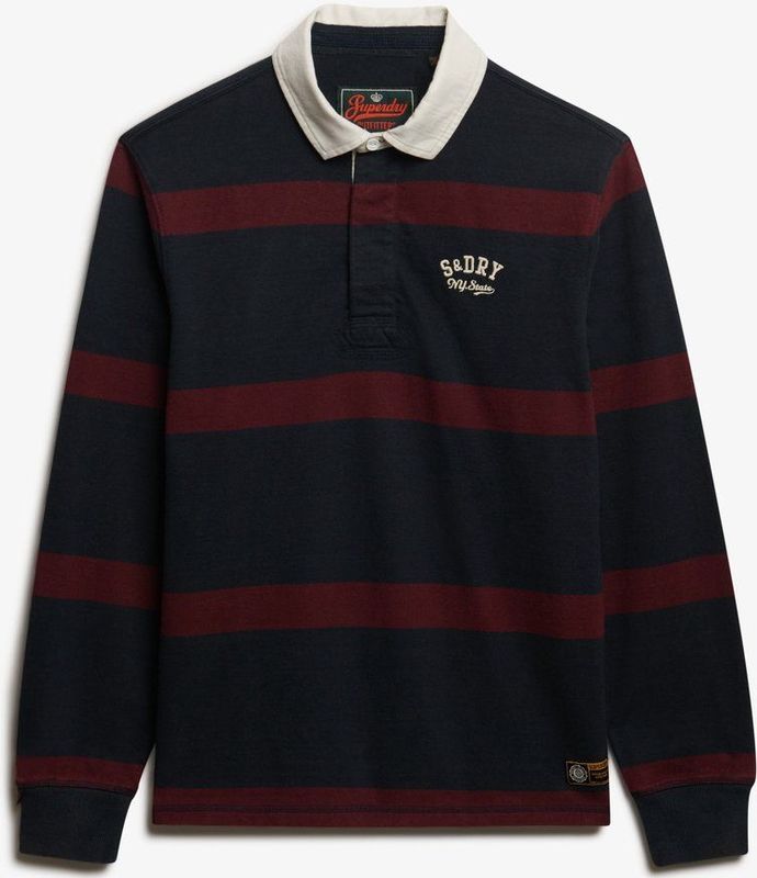 Gestreept rugby poloshirt Superdry Vintage Athletic