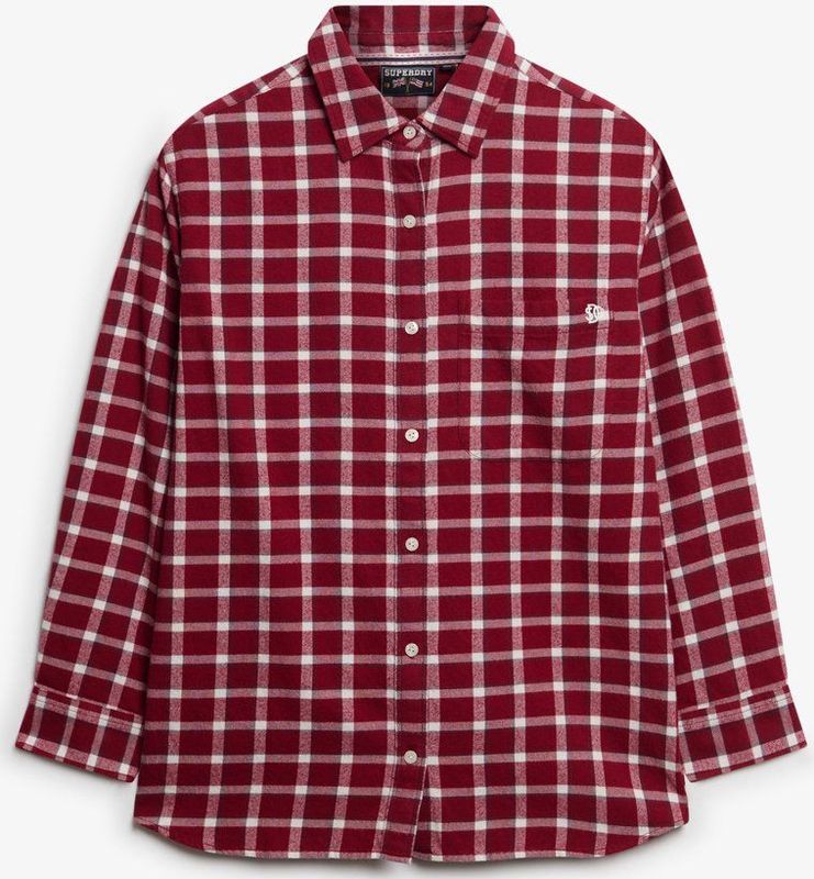 Superdry Check Flannel Boyfriend Overhemd Met Lange Mouwen