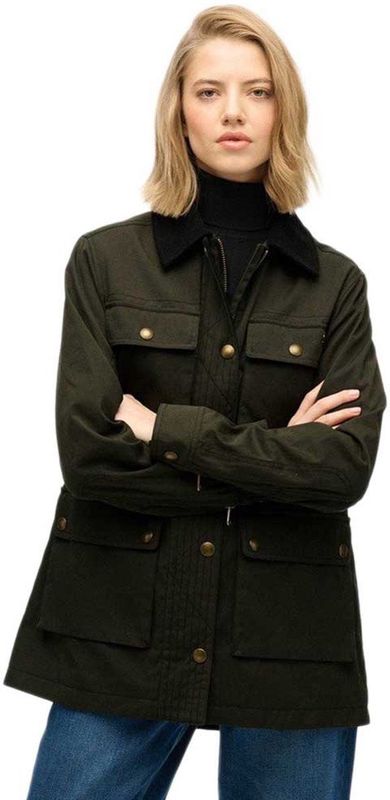 Superdry - Wax Jacket - Jas - Slanke Pasvorm - Zwart