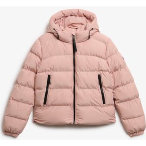 Superdry - Hooded Sports Puffer Jacket - Lichtroze - Dames