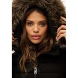 Superdry - Fuji Print - Gewatteerd Jack - Zwart - Polyester