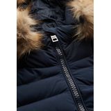Superdry - Fuji Faux Fur - Gewatteerd Donsjack - Zwart - Dames