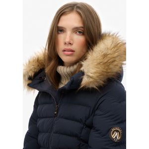 Superdry - Fuji Faux Fur - Gewatteerd Donsjack - Zwart - Dames
