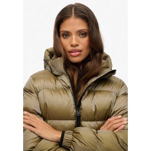 Superdry - Hooded Luxe Sports Puffer - Winterjas - Zwart