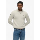 Superdry - M6110706A - Gebreide Trui - Marineblauw - Mao Kraag met Rits