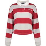 Superdry Ath Essential Stripe Lange Mouw Poloshirt Rood XS Vrouw