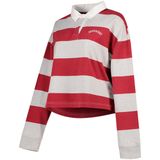 Superdry Ath Essential Stripe Lange Mouw Poloshirt Rood XS Vrouw