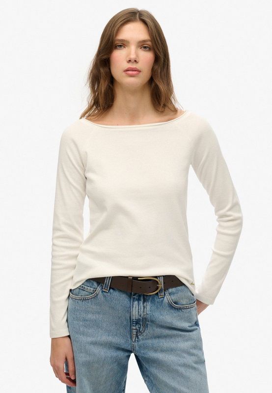 Superdry - Bardot - T-shirt - Slim Fit - Off-Shoulder - Dames