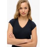 Superdry - Athletic Essentials - V-hals T-shirt - Met Kant - Slanke Snit