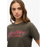 Superdry - Venue Metallic - T-Shirt - Zwart - 100% Katoen