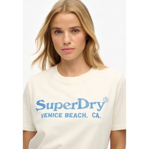 Superdry - Venue Metallic - T-Shirt - Zwart - 100% Katoen