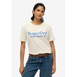 Superdry - Venue Metallic T-Shirt - Zwart - 100% Katoen