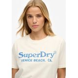 Superdry - Venue Metallic T-Shirt - Zwart - 100% Katoen