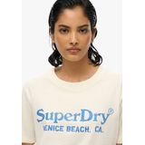 Superdry - Venue Metallic T-Shirt - Zwart - 100% Katoen