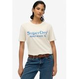 Superdry - Venue Metallic T-Shirt - Zwart - 100% Katoen