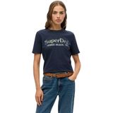 Superdry - Venue Metallic - T-shirt - Zwart - 100% Katoen