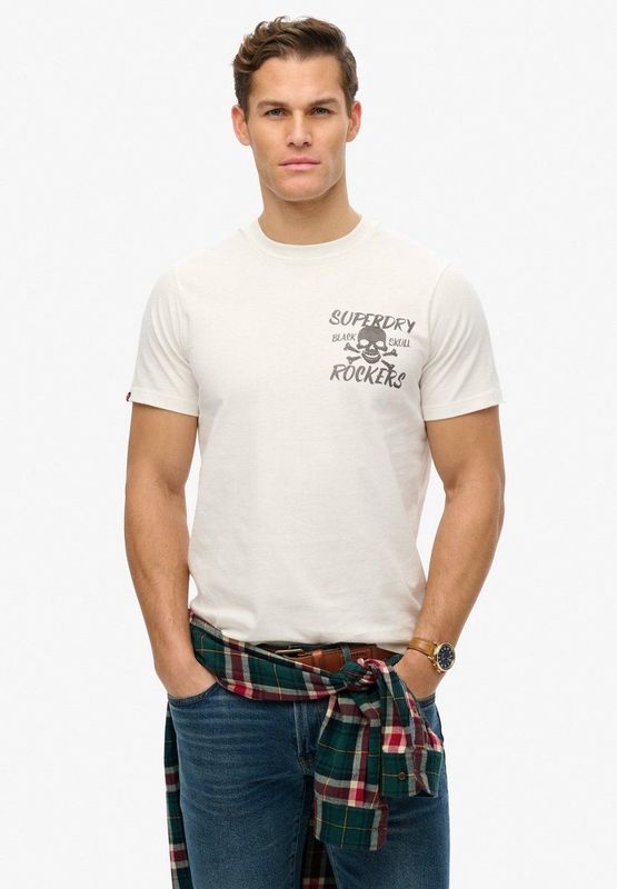 Superdry - Black Label - T-shirt - Zwart - Korte Mouwen