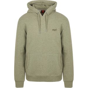 Superdry - Hoodie Essential Logo - Bordeaux Rood - Heren
