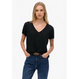 Superdry - Studios Slub Emb Vee T-shirt - Korte Mouwen