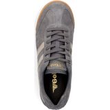 Gola - Harrier Mirror - Damestrainers - Ash - Suède - Metallic Gouden Vleugel