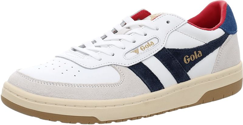 Gola - Hawk - Leren Sneakers - Wit - Blauw