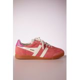 Gola - Elan - Damestrainers - Zwart - Gebroken Wit - Fuchsia - Rubberen Zool