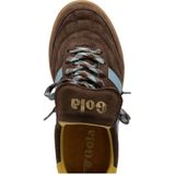 Gola - Stadia'86 - Damessneakers - Donkerbruin - Retro Voetbalsilhouet