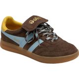 Gola - Stadia'86 - Damessneakers - Donkerbruin - Retro Voetbalsilhouet