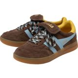 Gola - Stadia'86 - Damessneakers - Donkerbruin - Retro Voetbalsilhouet