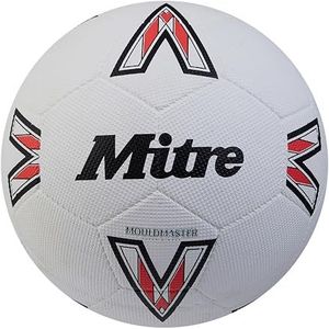 Mitre Unisex-Adult Super Dimple 24 Voetbal, Wit/Zwart/Bib Rood, 3