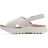 Clarks - DashLite Wish - Sandalen - Licht Gebroken Wit - Suède/Leer