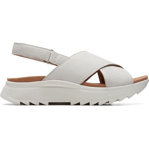 Clarks - DashLite Wish - Sandalen - Licht Gebroken Wit - Suède/Leer