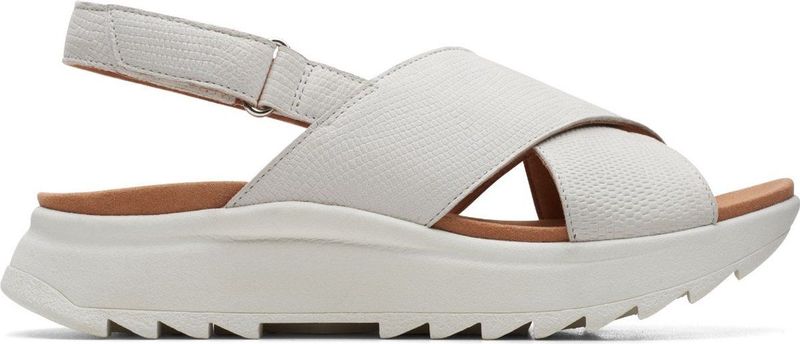 Clarks - DashLite Wish - Sandalen - Licht Gebroken Wit - Suède/Leer
