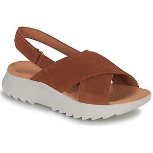 Clarks, Schoenen, Dames, Bruin, 39 EU, Stijlvolle Platte Sandalen voor Vrouwen