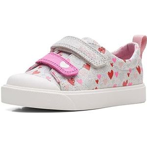 Clarks City Bright T Sneakers voor meisjes, katoen., 20 EU