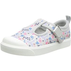 Clarks Meisjes City Dance T Sneaker, zilver, maat 20 EU, zilver.